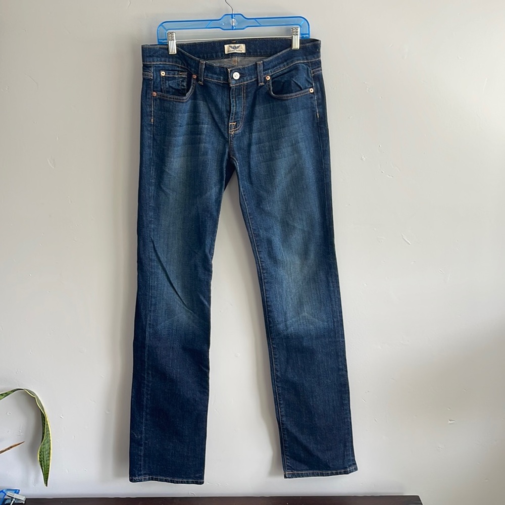Uncharted Territory Straight Leg dark wash blue jeans women’s size 12 / 30